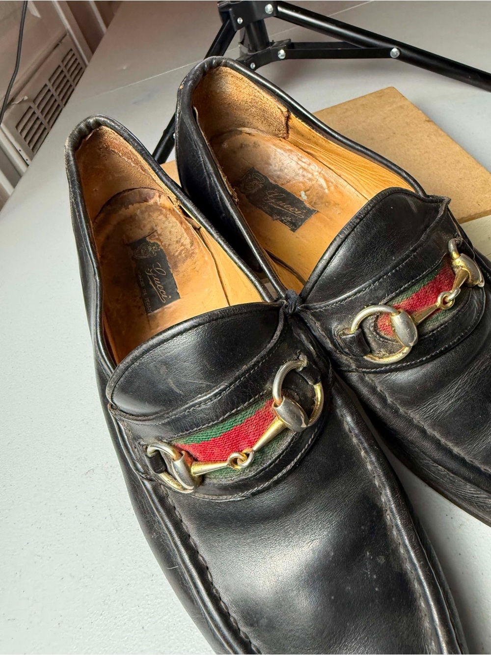 Vintage Gucci Early Tom Ford Era Horsebit Loafers Shoes see measurements - Picture 8 of 16